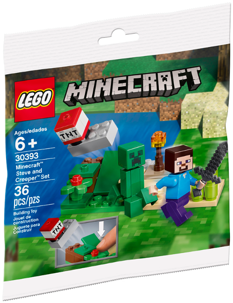 Steve and Creeper Set polybag, 30393-1