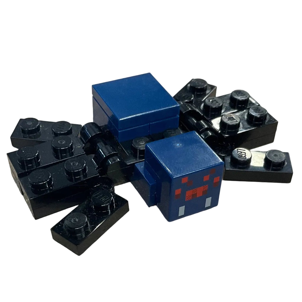 Minecraft Spider, Cave, Light Bluish Gray Fangs - Brick Built, minespider06, LEGO® Minecraft Minifigure