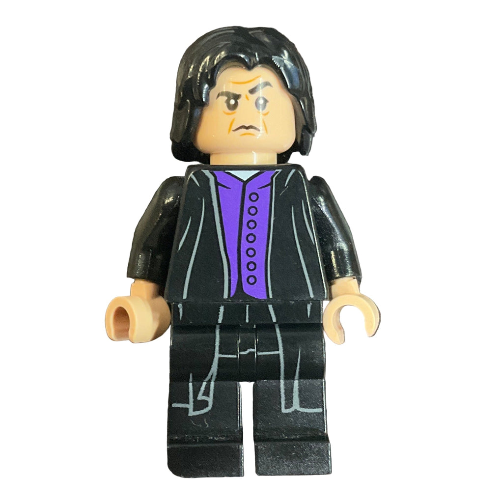 Professor Severus Snape - Dark Purple Shirt, Black Robes, Printed Legs, Shirt Tail, hp134a, LEGO® Harry Potter™ Minifigure