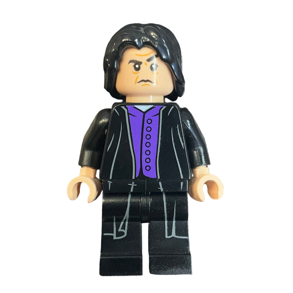 Professor Severus Snape - Dark Purple Shirt, Black Robes, Printed Legs, No Shirt Tail, hp134b, LEGO® Harry Potter™ Minifigure