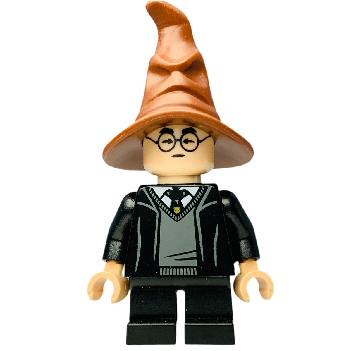 Harry Potter - Hogwarts Robe, Black Tie and Short Legs, Reddish Brown Sorting Hat, hp466